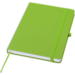 Carnet A5 rigide cuir synthétique avec pages lignées couleur vert lime