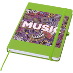 Carnet A5 rigide cuir synthétique avec pages lignées couleur vert lime