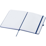 Carnet A5 rigide cuir synthétique avec pages lignées couleur bleu marine deuxième vue
