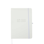 Carnet A5 rigide cuir synthétique avec pages lignées avec zone d'impression