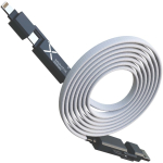 Câble de charge à rangement magnétique double entrée 60 W couleur gris deuxième vue