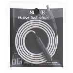 Câble de charge à rangement magnétique double entrée 60 W couleur gris deuxième vue avec boîte