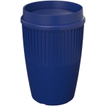 Gobelet réutilisable 350 ml couvercle 360° bord isolant couleur bleu