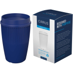 Gobelet réutilisable 350 ml couvercle 360° bord isolant couleur bleu quatrième vue