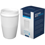 Gobelet réutilisable 350 ml couvercle 360° bord isolant couleur blanc quatrième vue