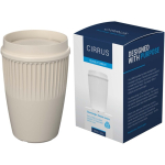 Gobelet réutilisable 350 ml couvercle 360° bord isolant couleur sable quatrième vue