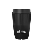 Gobelet réutilisable 350 ml couvercle 360° bord isolant avec zone d'impression