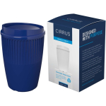 Gobelet réutilisable simple paroi plastique recyclé 350 ml couleur bleu quatrième vue
