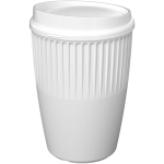 Gobelet réutilisable simple paroi plastique recyclé 350 ml couleur blanc