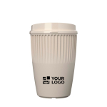Gobelet réutilisable simple paroi plastique recyclé 350 ml avec zone d'impression
