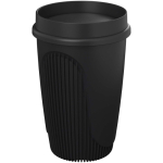 Gobelet simple paroi 350 ml couvercle 360° bord isolant couleur noir