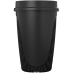 Gobelet simple paroi 350 ml couvercle 360° bord isolant couleur noir deuxième vue latérale