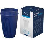 Gobelet simple paroi 350 ml couvercle 360° bord isolant couleur bleu quatrième vue