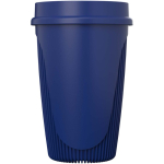 Gobelet simple paroi 350 ml couvercle 360° bord isolant couleur bleu deuxième vue latérale