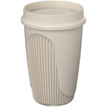 Gobelet simple paroi 350 ml couvercle 360° bord isolant couleur sable