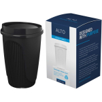 Gobelet réutilisable 350 ml couvercle clip bord isolant couleur noir quatrième vue