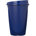 Gobelet réutilisable 350 ml couvercle clip bord isolant couleur bleu deuxième vue latérale
