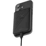 Batterie externe ultrafine sans fil 5 000 mAh Xtorm couleur noir troisième vue
