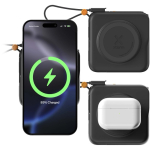 Chargeur de voyage 3-en-1 sans fil 10 000 mAh Xtorm couleur noir deuxième vue