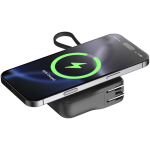 Chargeur de voyage 3-en-1 sans fil 10 000 mAh Xtorm couleur noir troisième vue