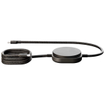 Câble de charge USB-C 2-en-1 avec base sans fil Zens couleur noir deuxième vue arrière