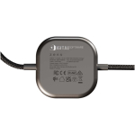 Câble de charge USB-C 2-en-1 avec base sans fil Zens couleur noir vue impression avec logo 2