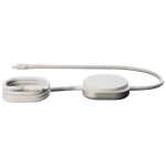 Câble de charge USB-C 2-en-1 avec base sans fil Zens couleur blanc deuxième vue arrière