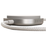 Câble de charge USB-C 2-en-1 avec base sans fil Zens couleur blanc vue détail 1