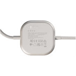 Câble de charge USB-C 2-en-1 avec base sans fil Zens couleur blanc vue impression avec logo 2