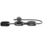 Station de charge sans fil 3-en-1 pour appareils Apple Zens couleur noir deuxième vue arrière
