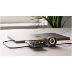 Station de charge sans fil 3-en-1 pour appareils Apple Zens couleur noir image nature morte 2
