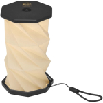 Lampe de table pliable avec éclairage d’ambiance intégré couleur noir vue avec impression sérigraphique