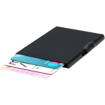 Porte-cartes magnétique RFID en matériaux recyclés couleur noir