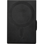 Porte-cartes magnétique RFID en matériaux recyclés couleur noir deuxième vue arrière