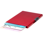 Porte-cartes magnétique RFID en matériaux recyclés couleur rouge