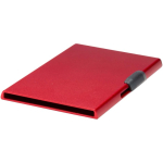 Porte-cartes magnétique RFID en matériaux recyclés couleur rouge troisième vue