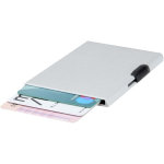 Porte-cartes magnétique RFID en matériaux recyclés couleur argenté
