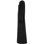 Couverture à manches en tissu doux pour entreprise 135 x 180 cm couleur noir vue latérale