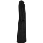 Couverture à manches en tissu doux pour entreprise 135 x 180 cm couleur noir deuxième vue latérale