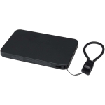 Batterie externe magnétique avec cordon 5 000 mAh personnalisable couleur noir deuxième vue