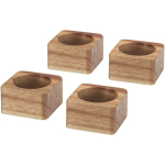 Anneaux de serviette en acacia finition veinée naturelle couleur bois