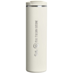 Gobelet isotherme double paroi hermétique 470 ml Stanley couleur beige vue impression avec logo 2