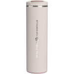 Gobelet isotherme double paroi hermétique 470 ml Stanley couleur rose clair vue impression avec logo 2