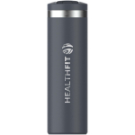 Gobelet isotherme double paroi hermétique 470 ml Stanley couleur bleu gris vue impression avec logo 2