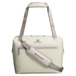 Sac isotherme 20 canettes poche maille zippée Stanley couleur beige troisième vue frontale