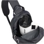 Sac bandoulière urbain 9 L avec poches et sangle rembourrée couleur noir deuxième vue