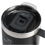 Mug isotherme en inox 350 ml avec couvercle anti-éclaboussures Stanley couleur noir vue détail 1