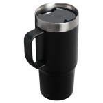 Mug isotherme double paroi couvercle anti-fuite 473 ml Stanley couleur noir troisième vue arrière