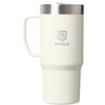Mug isotherme double paroi couvercle anti-fuite 473 ml Stanley couleur beige vue impression avec logo 2