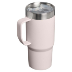 Mug isotherme double paroi couvercle anti-fuite 473 ml Stanley couleur rose clair deuxième vue arrière